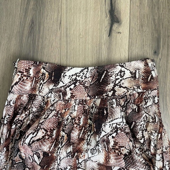 NEW Melissa Obadash Size Large Skirt Elsa Belted Snake Print Voile Maxi Skirt - Picture 10 of 13